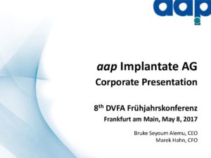 8. DVFA Frühjahrskonferenz in Frankfurt am Main vom 8.5.2017