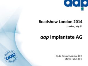 Roadshow London 2014, Juli